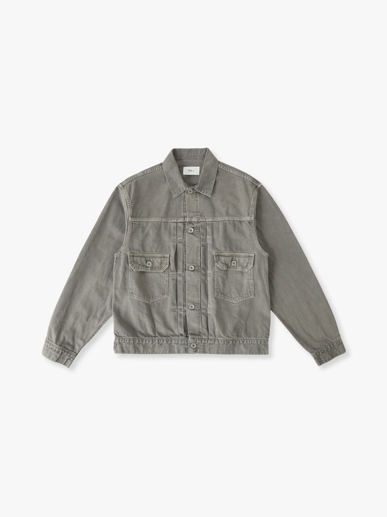 ブラックインクダイ コットンヘンプ デニムジャケット 詳細画像 gray 4