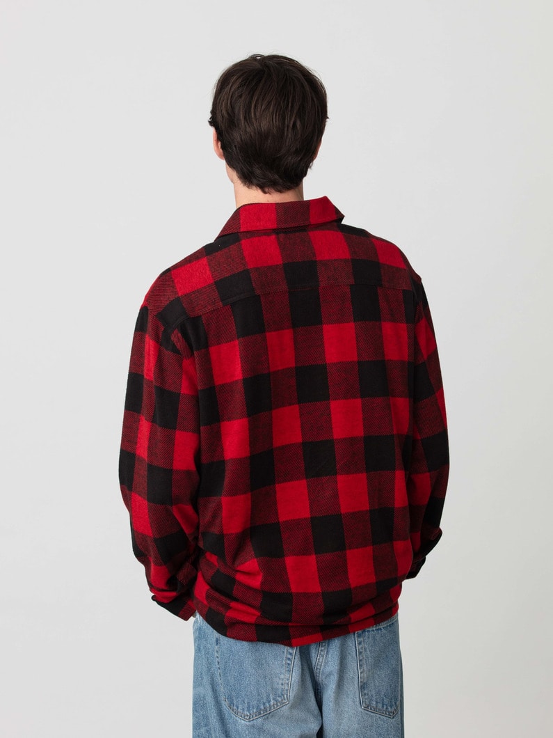 フランネルニット チェックシャツ 詳細画像 red 2