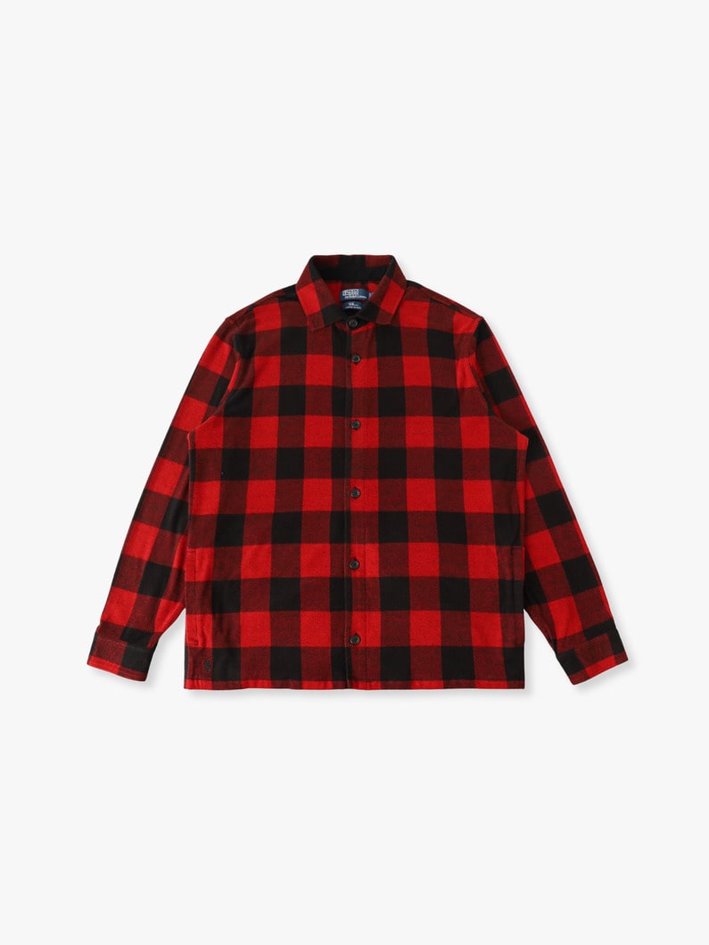 フランネルニット チェックシャツ 詳細画像 red 3