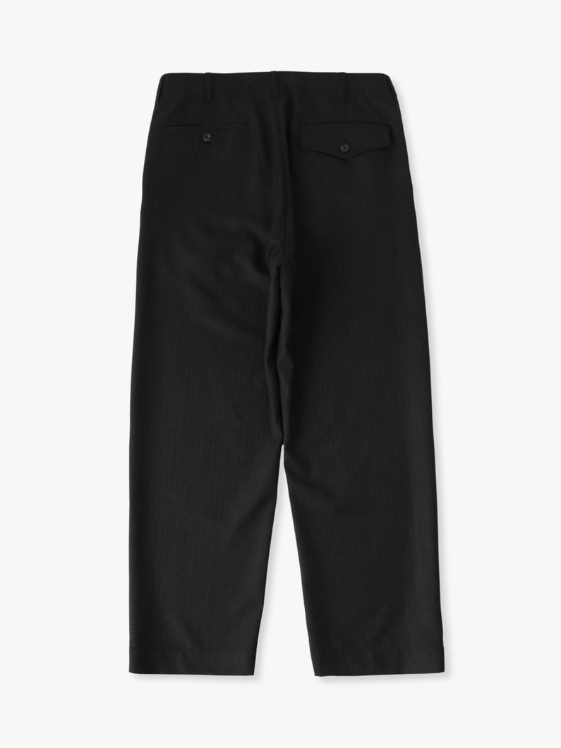 ウールヘリンボーン パンツ 詳細画像 black 1