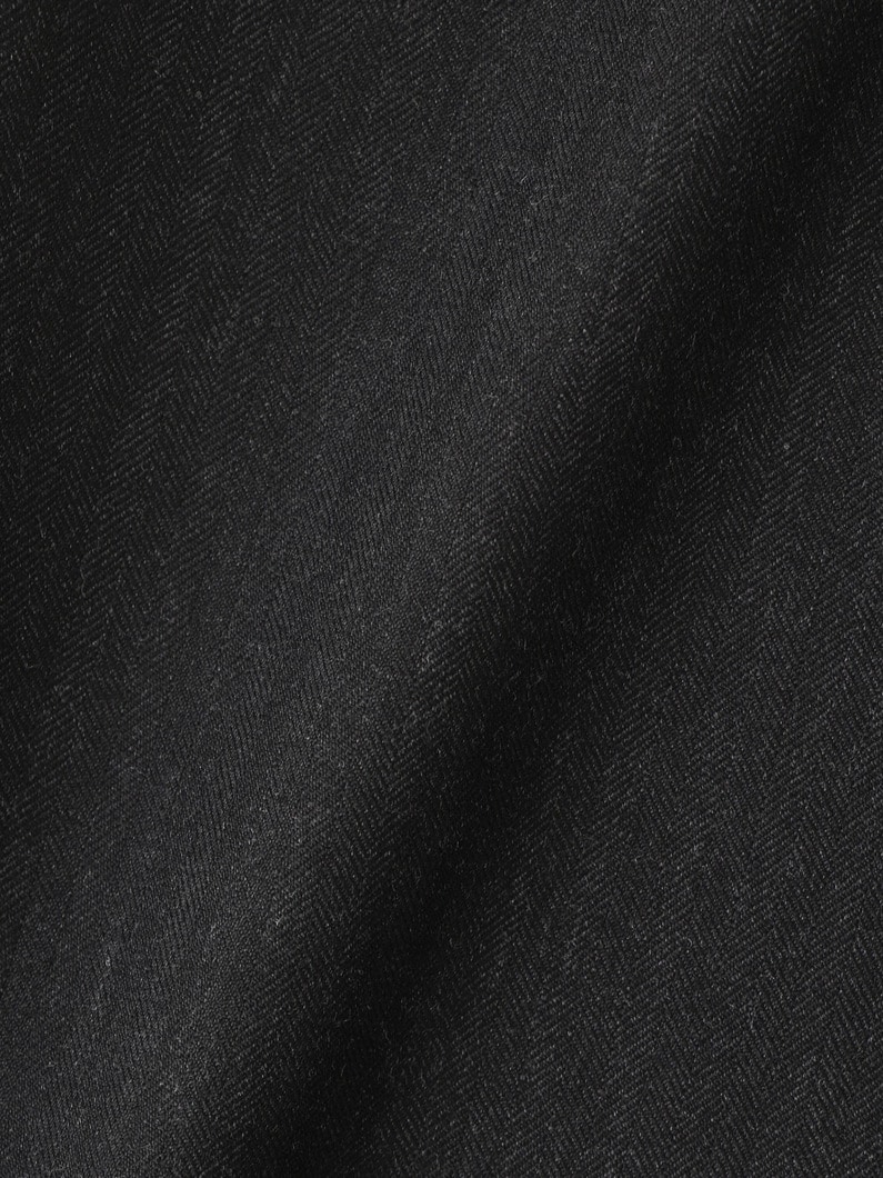 ウールヘリンボーン パンツ 詳細画像 black 4