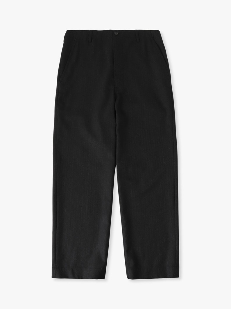 ウールヘリンボーン パンツ 詳細画像 black 4