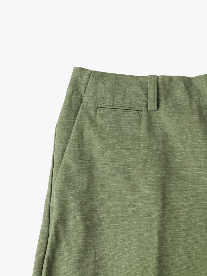 ワイドギャザー オーガニックコットン パンツ 詳細画像 khaki 3