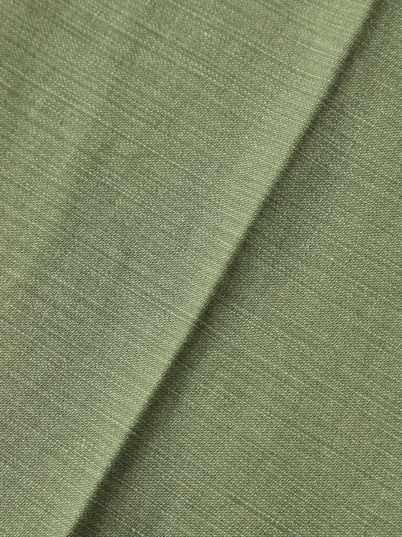 ワイドギャザー オーガニックコットン パンツ 詳細画像 khaki 4