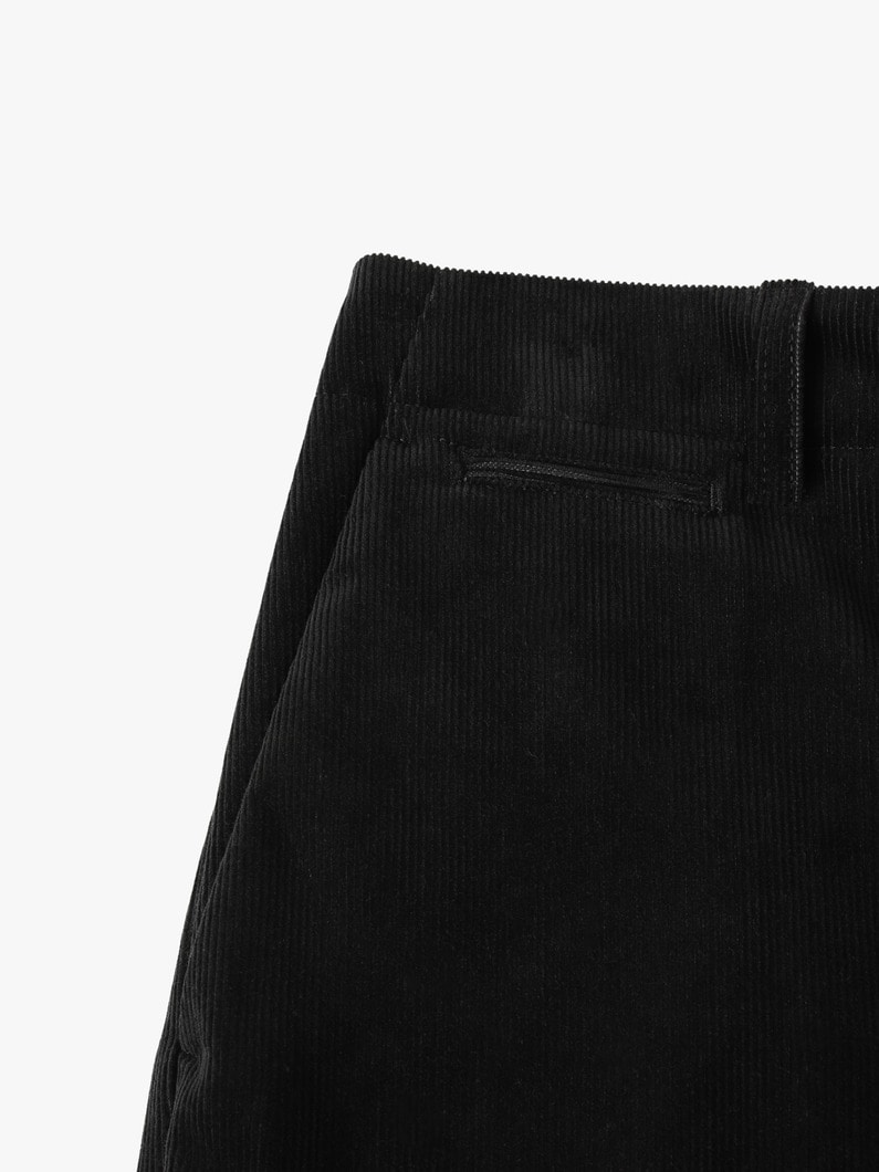 ワイドギャザー コーデュロイ パンツ 詳細画像 black 3