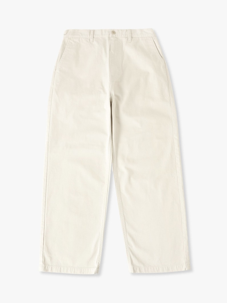 ワイド チノパンツ 詳細画像 off white 4