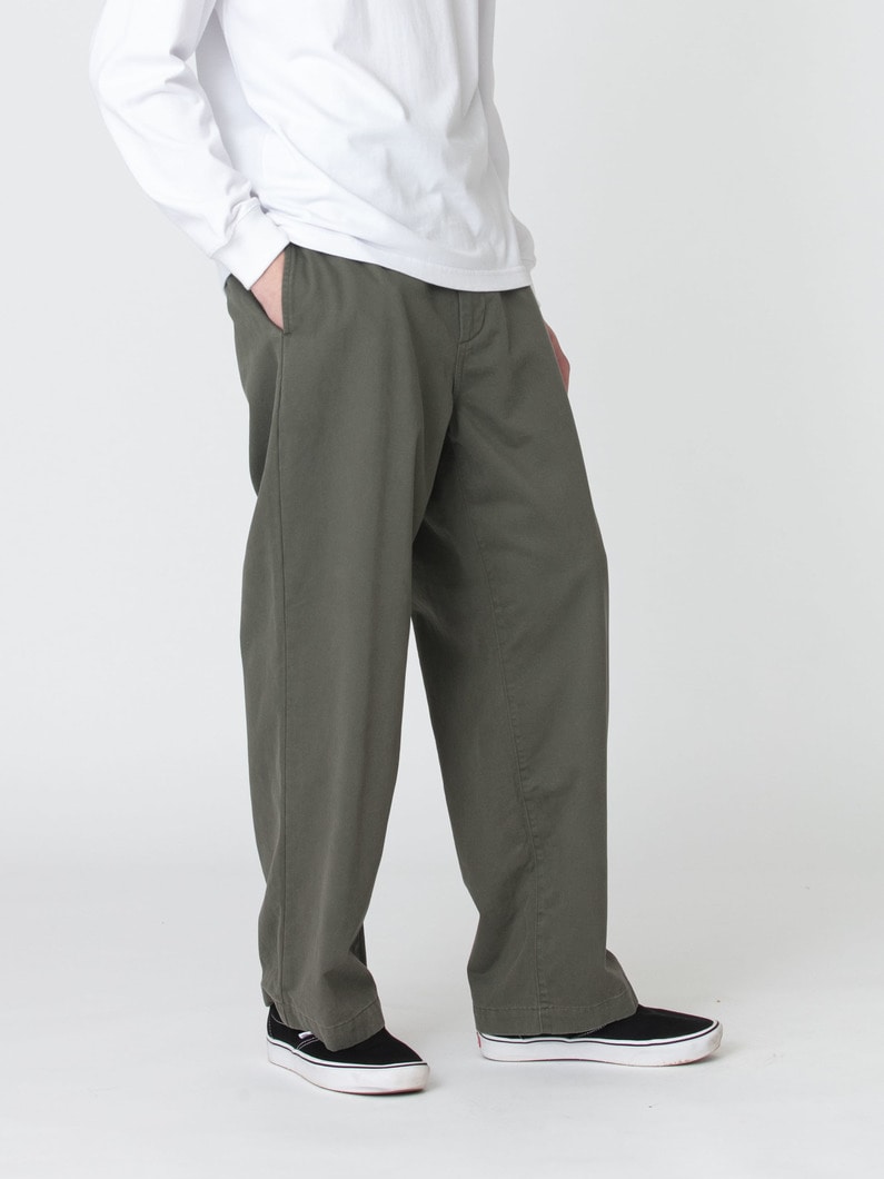 ワイドフィット ヴィンテージ チノパンツ 詳細画像 olive