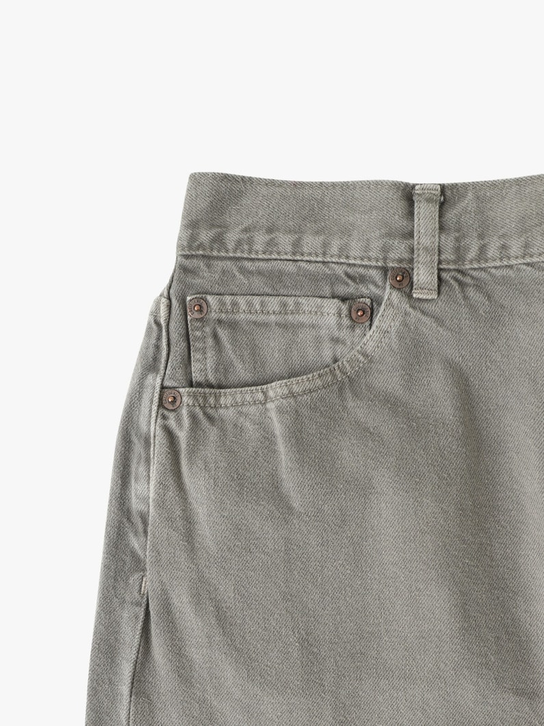 ブラックインクダイ コットンヘンプ デニムパンツ 詳細画像 gray 3