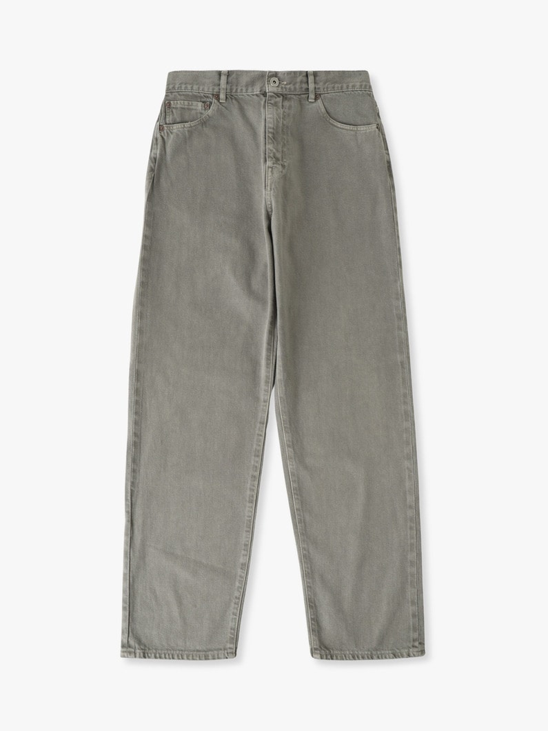 ブラックインクダイ コットンヘンプ デニムパンツ 詳細画像 gray 4