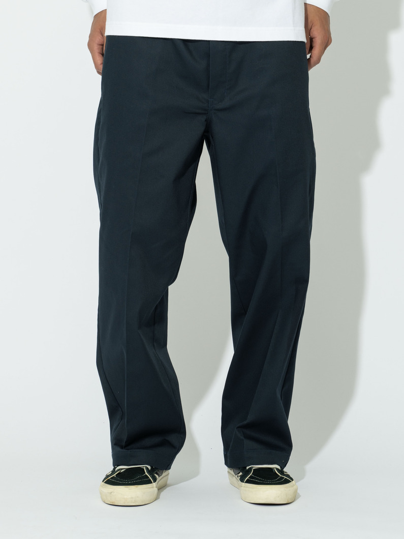 エンブロイダリー フレックス ワーク クロップドパンツ 詳細画像 navy