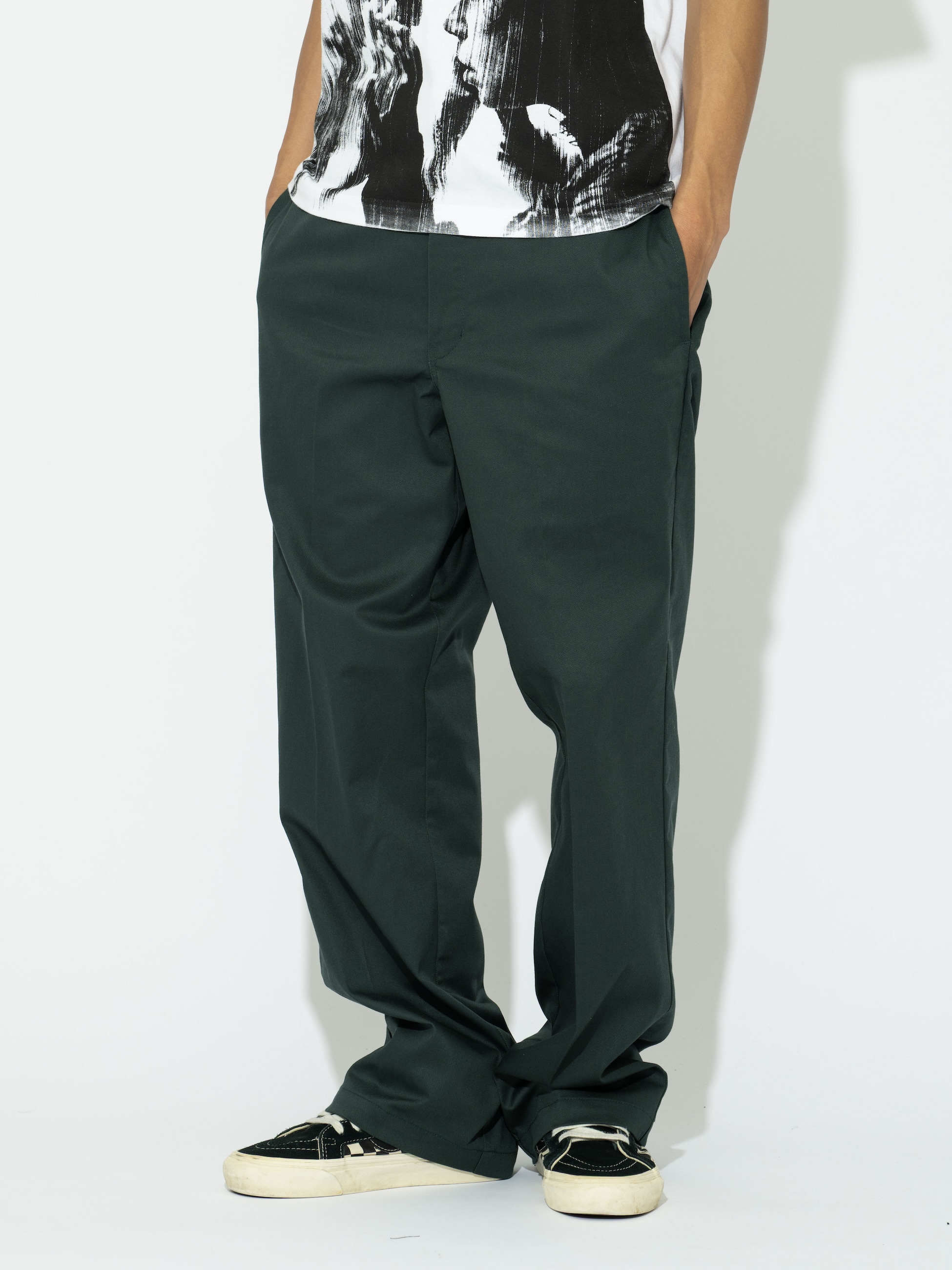 エンブロイダリー フレックス ワーク クロップドパンツ｜Dickies