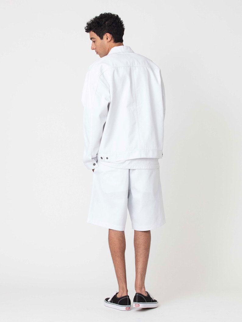 ツイル フォーマル ショーツ 詳細画像 white 3