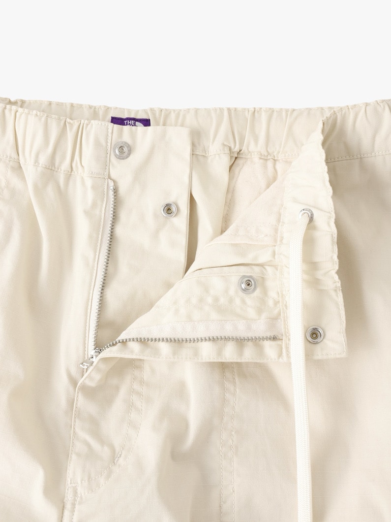 リップストップ ワイドフィット クロップドパンツ 詳細画像 beige 2