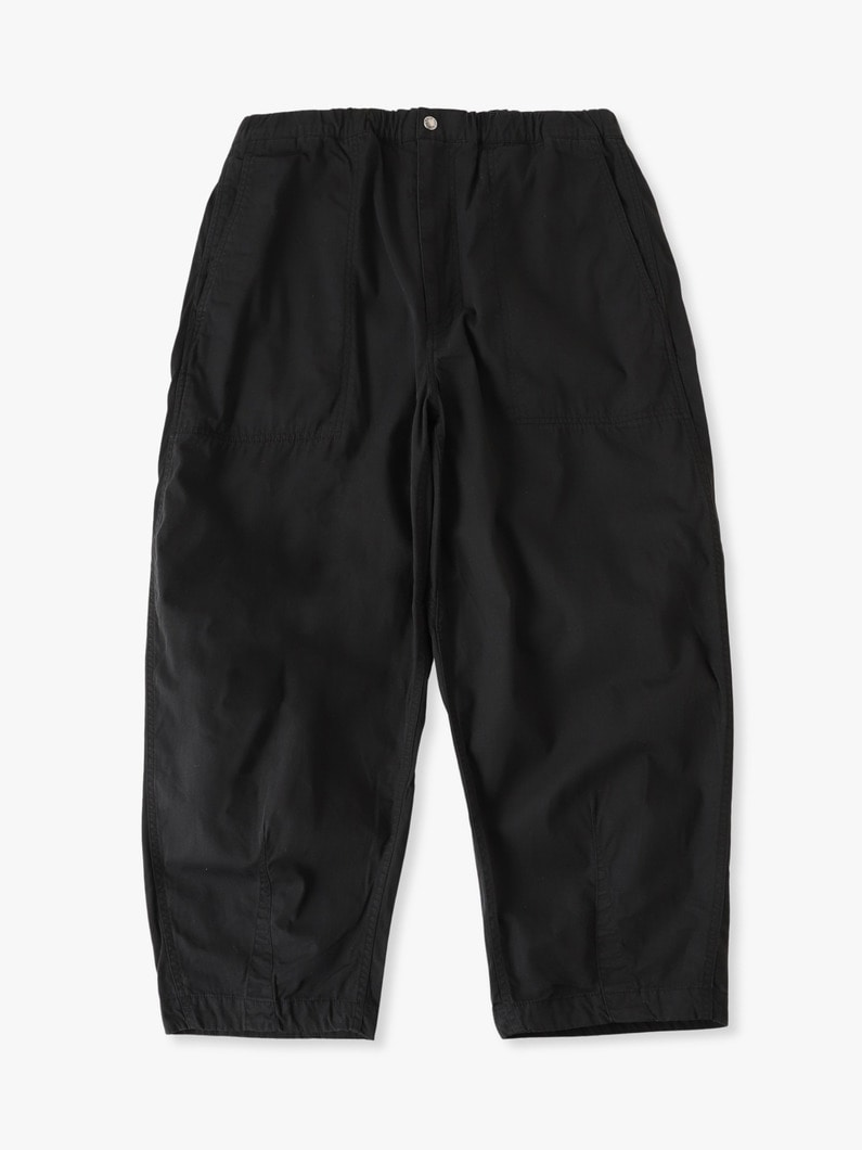 リップストップ ワイドフィット クロップドパンツ 詳細画像 black