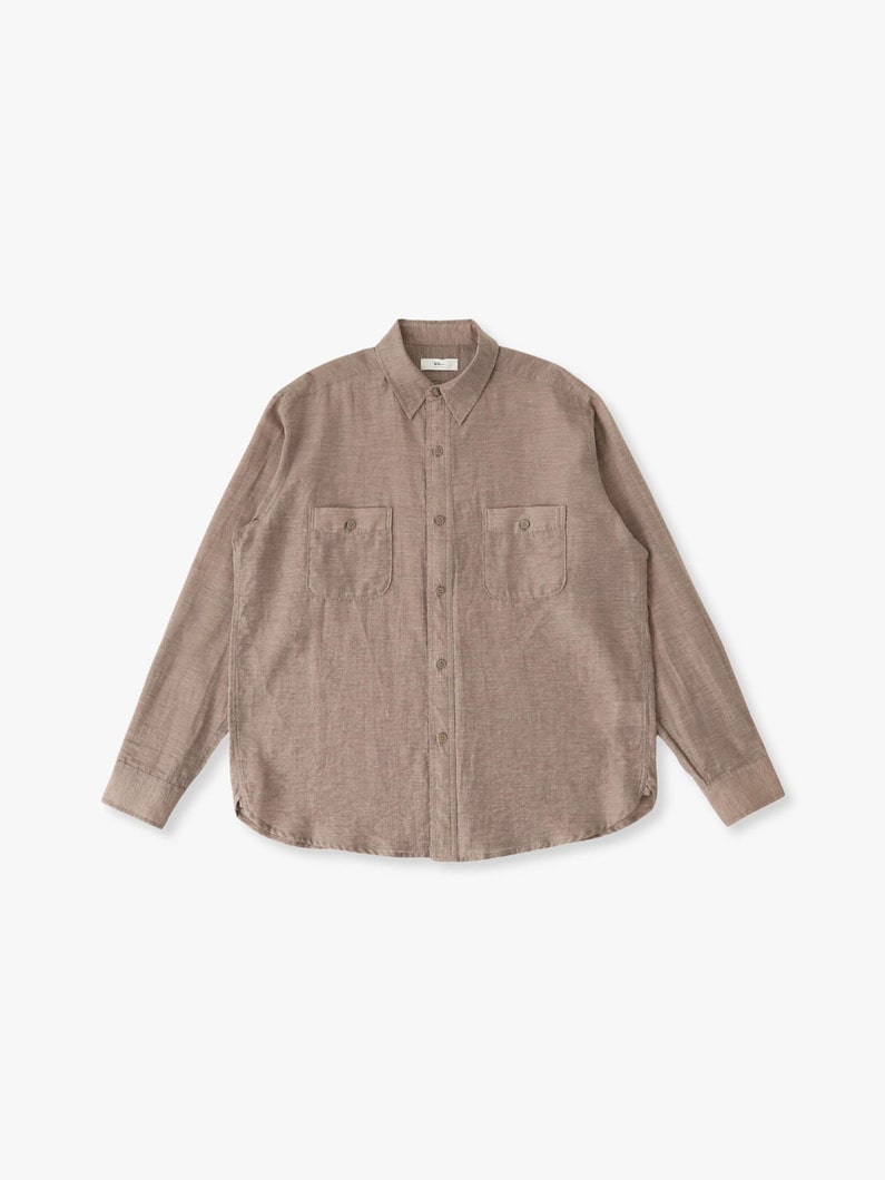 マンテコ エアヴェール シャツ 詳細画像 brown 4