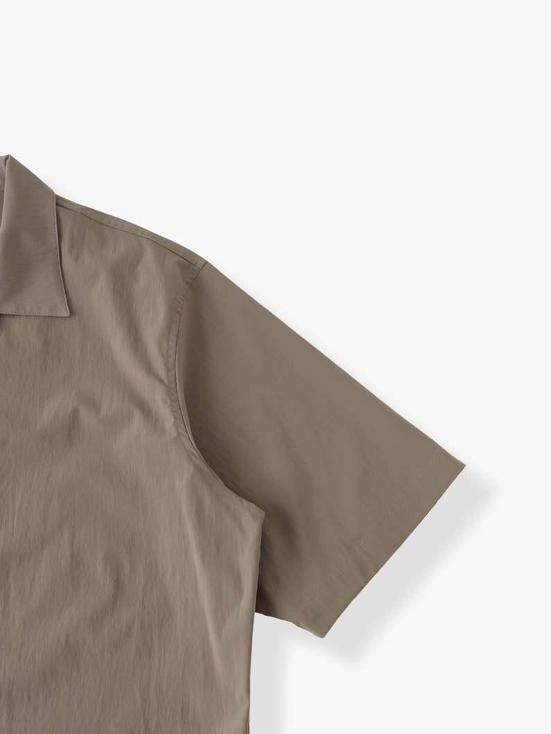 ポリエステルタスラン ストレッチ ショートスリーブシャツ 詳細画像 gray 2