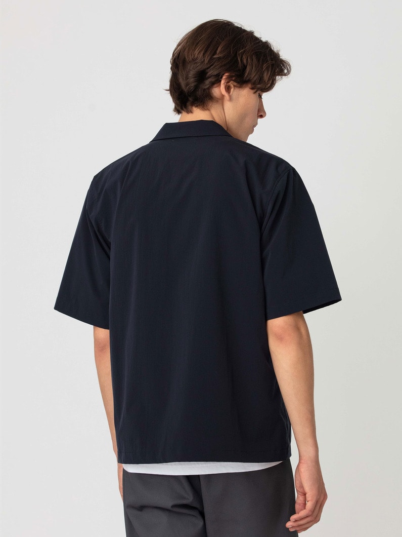 ポリエステルタスラン ストレッチ ショートスリーブシャツ 詳細画像 navy 3