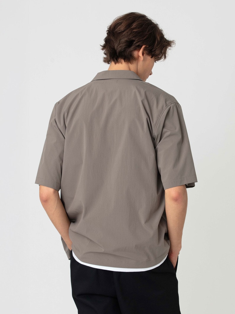 ポリエステルタスラン ストレッチ ショートスリーブシャツ 詳細画像 gray 2