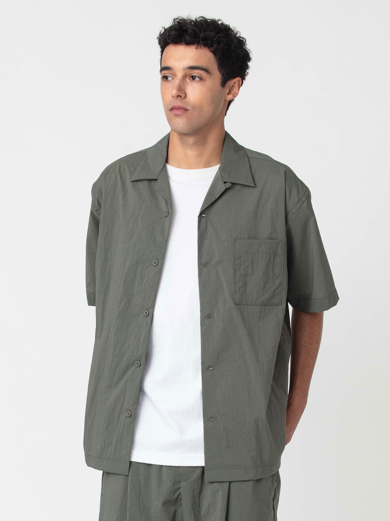 ヴィンテージナイロン ショートスリーブシャツ 詳細画像 khaki 1