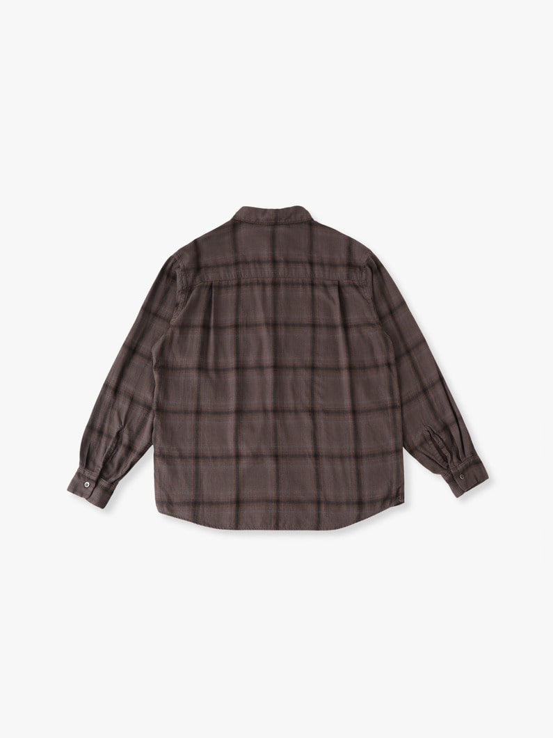 コットンテンセル オンブレチェック シャツ 詳細画像 brown 1