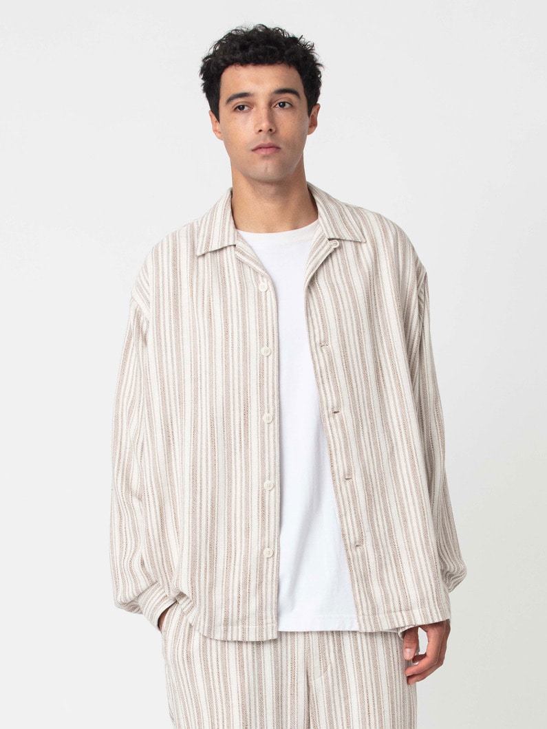 ストライプ シャツ 詳細画像 beige 1