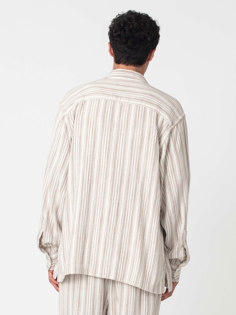 ストライプ シャツ 詳細画像 beige 2
