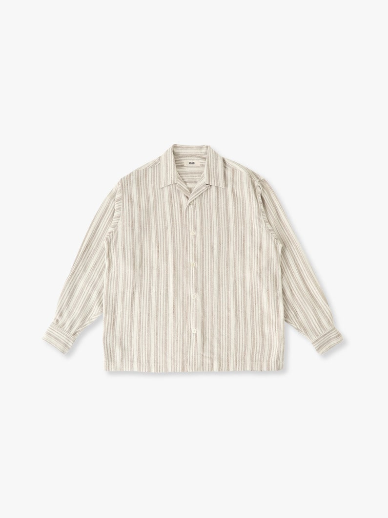 ストライプ シャツ 詳細画像 beige 3