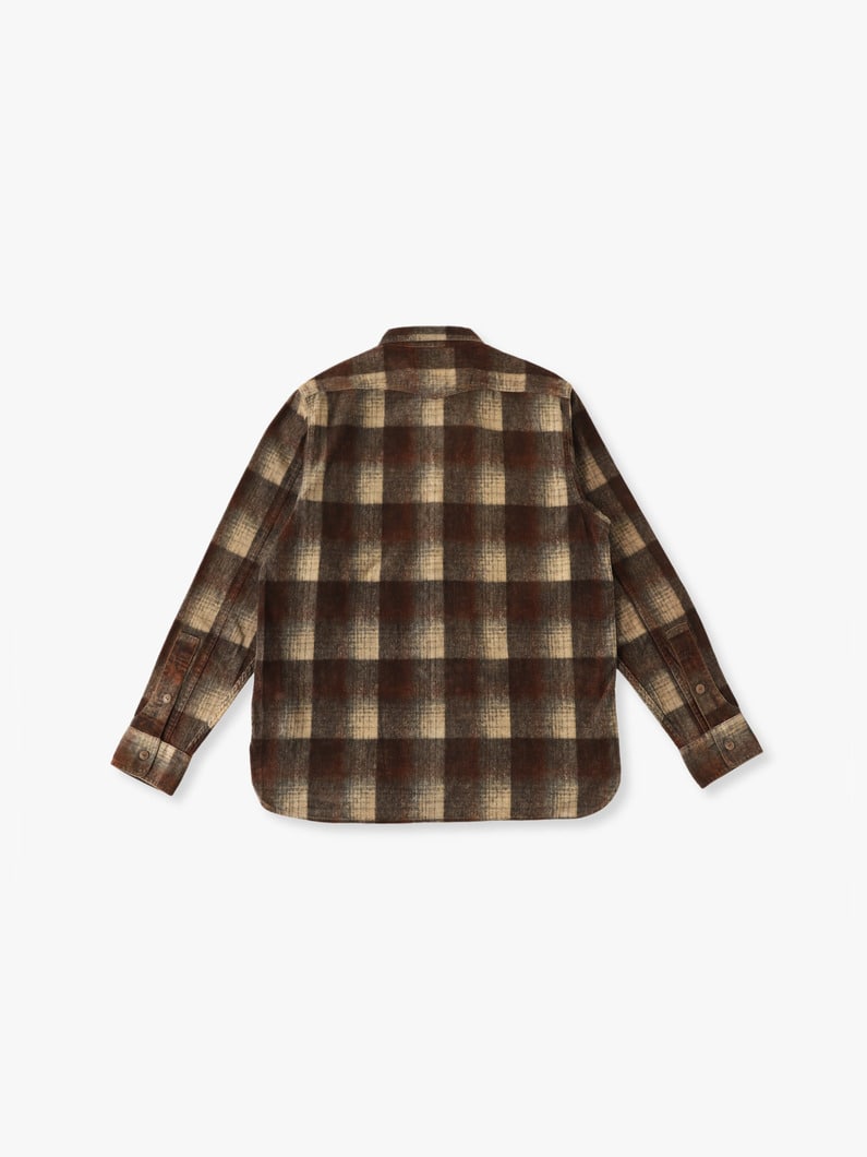 プラッド ツイル ワークシャツ 詳細画像 brown 1