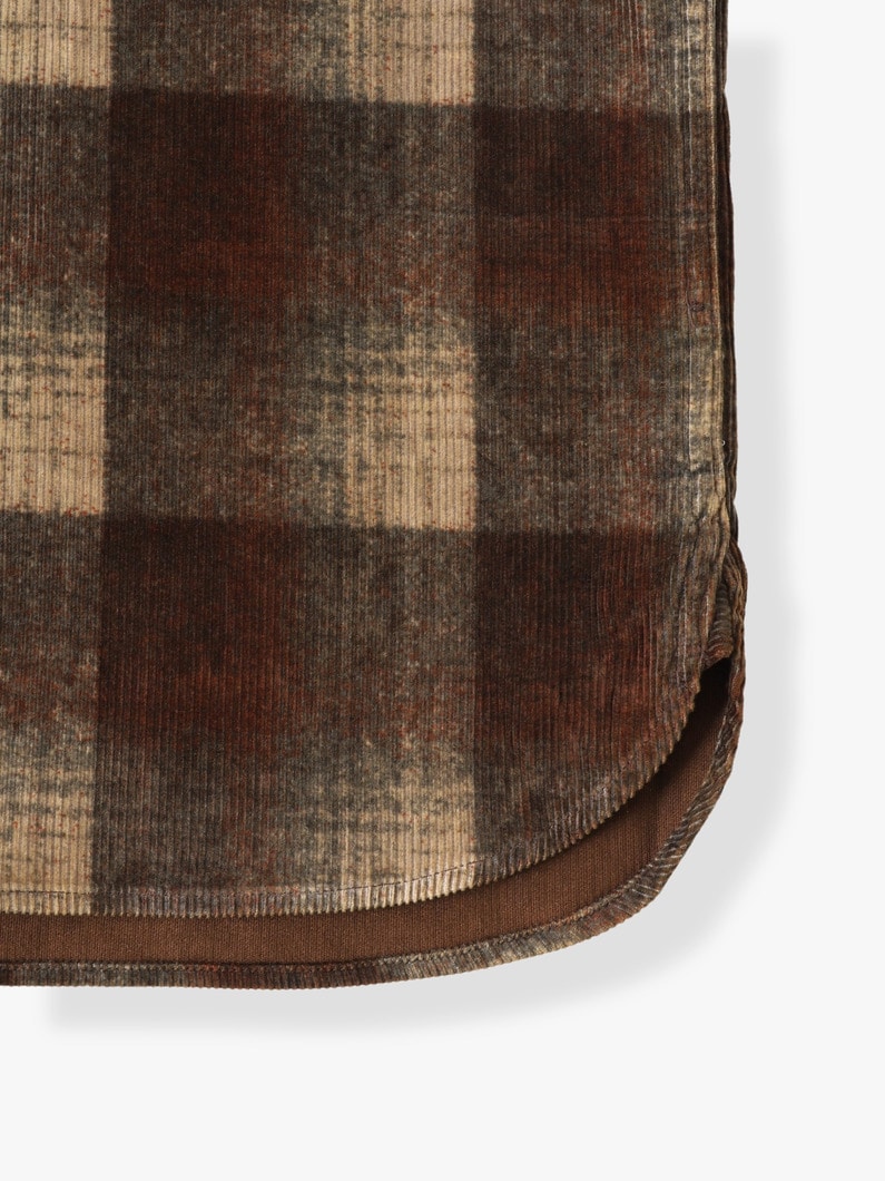 プラッド ツイル ワークシャツ 詳細画像 brown 3