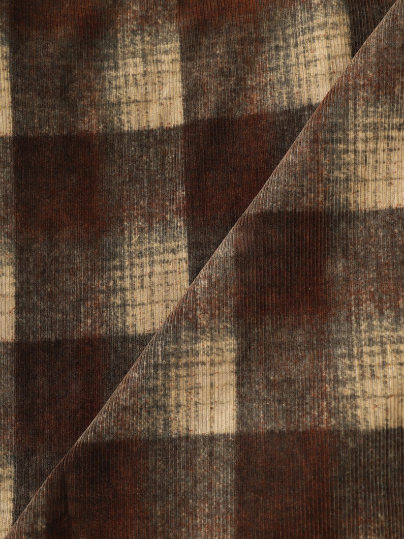 プラッド ツイル ワークシャツ 詳細画像 brown 4