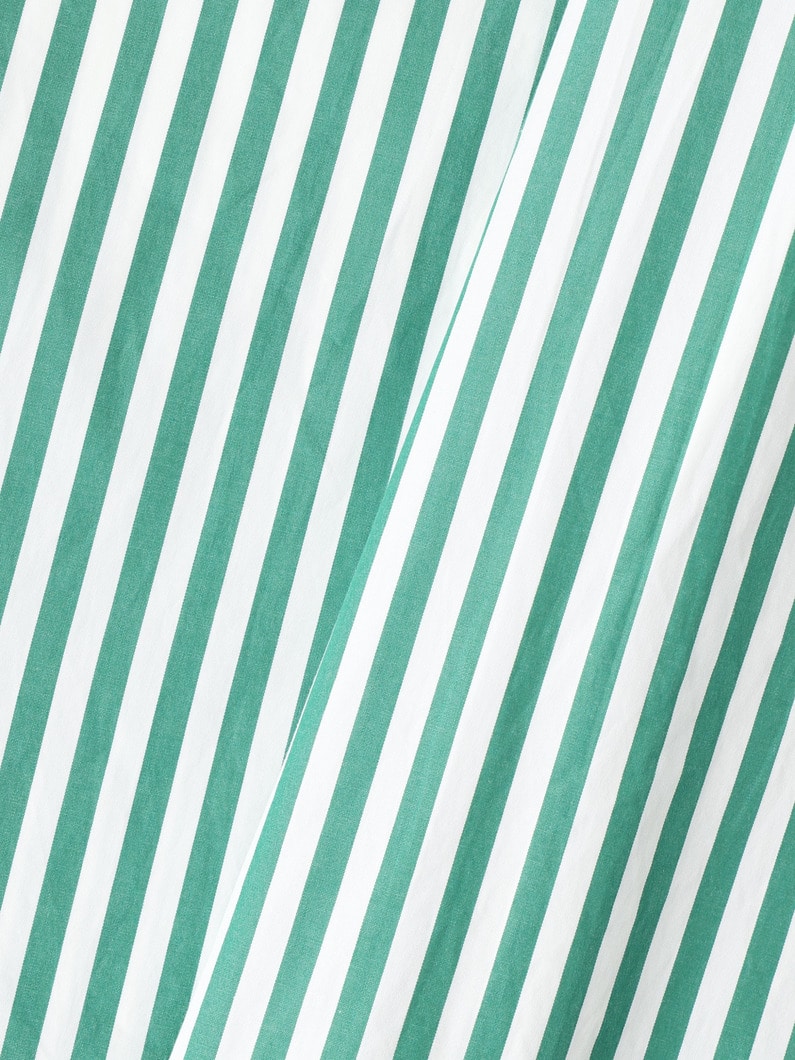 ハーフボタン ストライプ ショートスリーブシャツ 詳細画像 green 4
