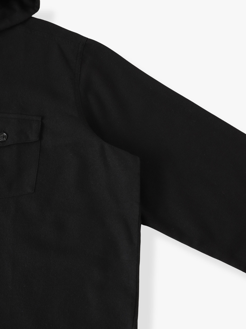 マール フーデッド オーバーシャツ 詳細画像 black 2