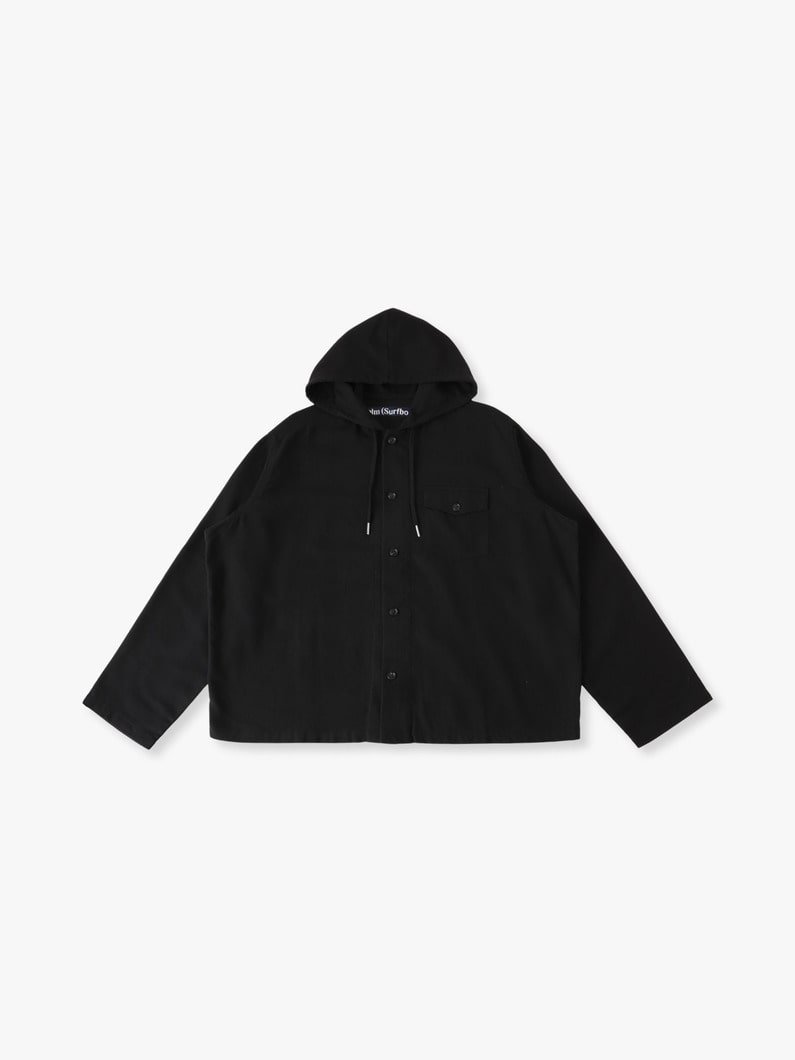 マール フーデッド オーバーシャツ 詳細画像 black 1