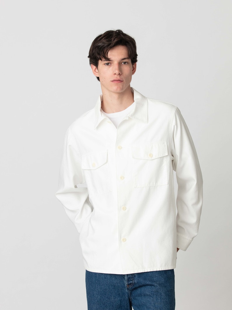 ロングエージング ユーティリティシャツ 詳細画像 off white 1
