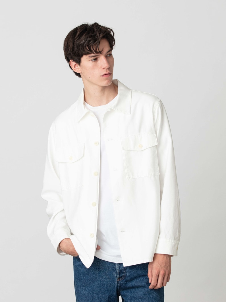 ロングエージング ユーティリティシャツ 詳細画像 off white 2