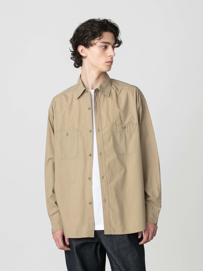 ワックスコットン ウォッシュド シャツ 詳細画像 beige 1