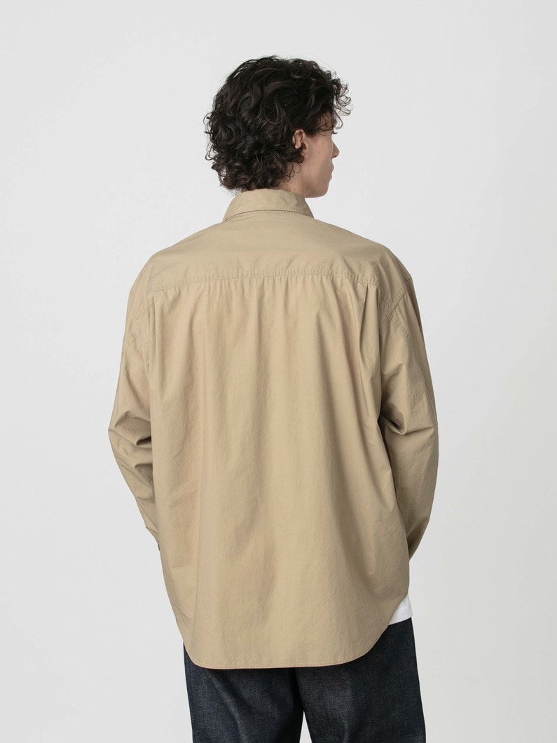 ワックスコットン ウォッシュド シャツ 詳細画像 beige 3