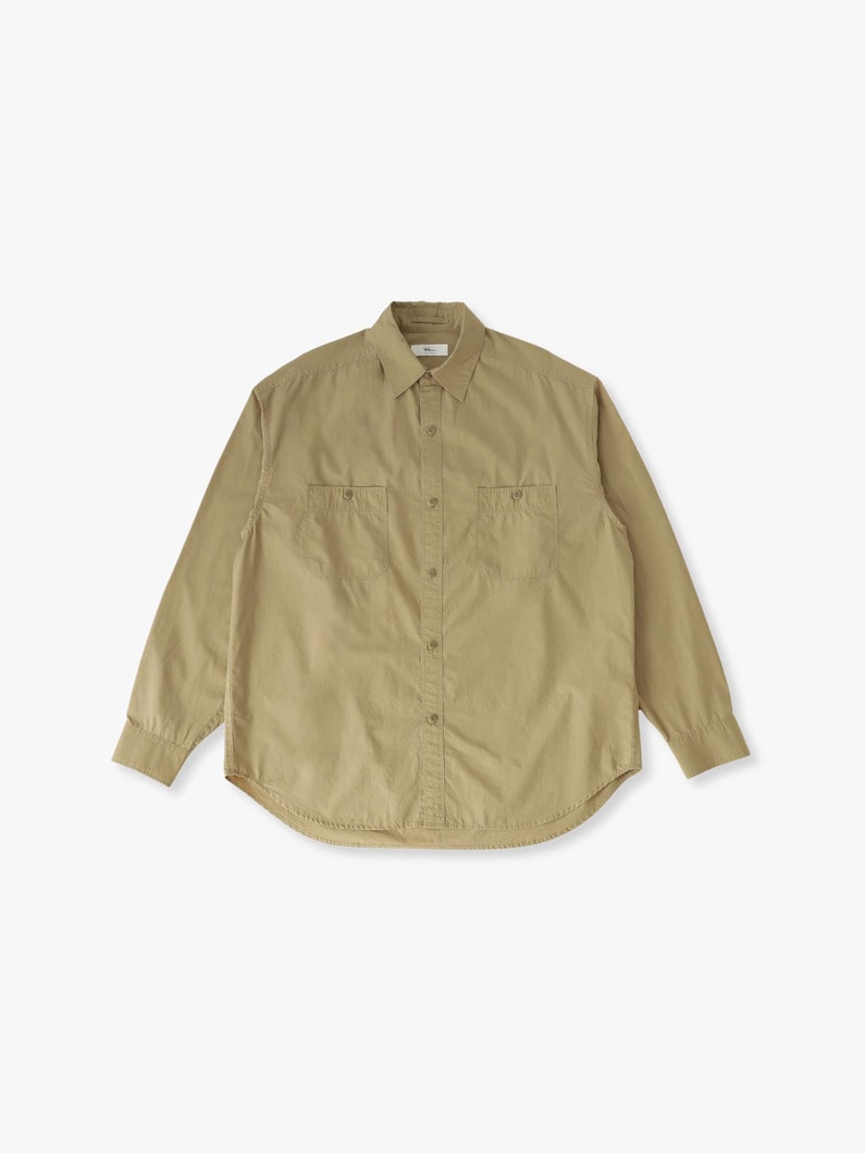 ワックスコットン ウォッシュド シャツ 詳細画像 beige 4