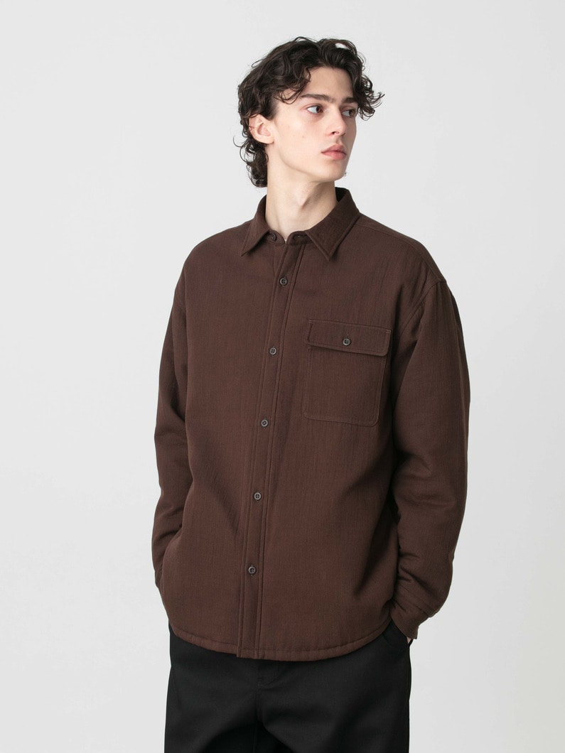 ツイルワッシャー キルティング シャツ 詳細画像 brown 1