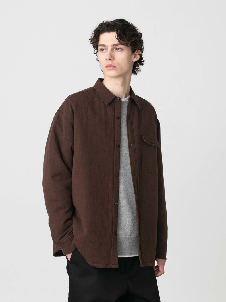 ツイルワッシャー キルティング シャツ 詳細画像 brown 2