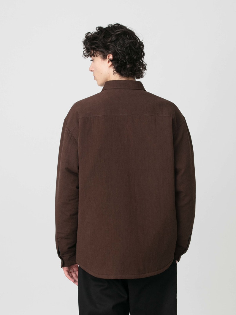 ツイルワッシャー キルティング シャツ 詳細画像 brown 3