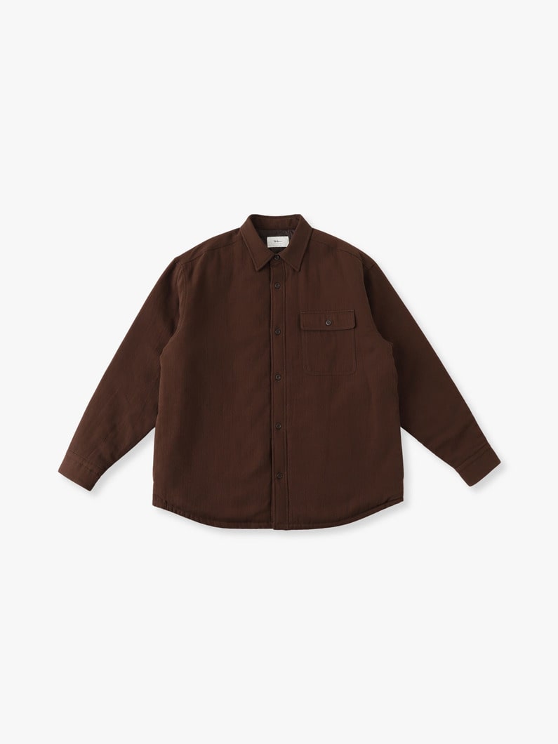 ツイルワッシャー キルティング シャツ 詳細画像 brown 4