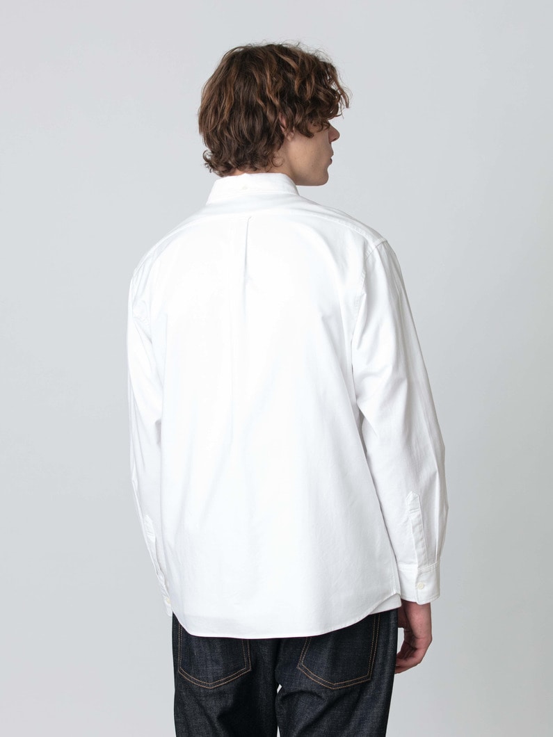 スーピマオックスフォード ワイドフィット ボタンダウンシャツ 詳細画像 white 2