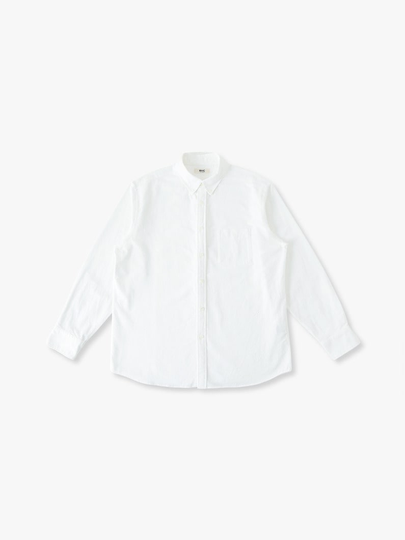 スーピマオックスフォード ワイドフィット ボタンダウンシャツ 詳細画像 white 3