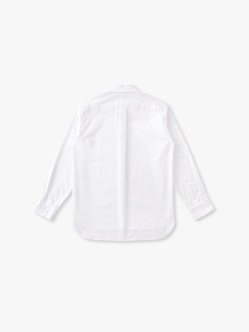 オーガニックコットン オックスフォード ボタンダウン シャツ 詳細画像 white 1