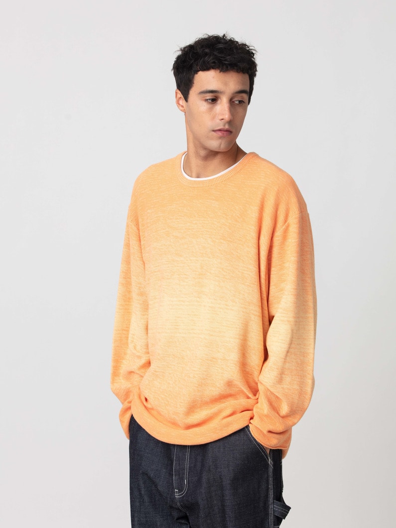 グラデーションニット プルオーバー 詳細画像 orange 1