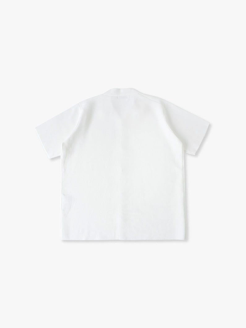 ミラノリブニット オープンカラーシャツ 詳細画像 white 1