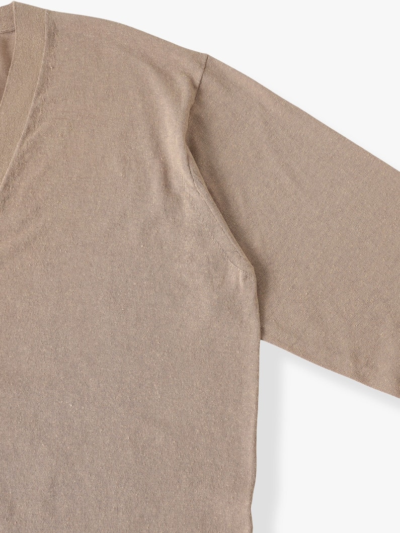 ヘンプコットン ニット カーディガン 詳細画像 beige 2