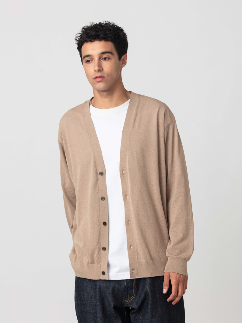 ヘンプコットン ニット カーディガン 詳細画像 beige 1