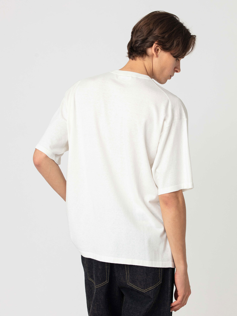 コットンリネン ニット ティー 詳細画像 white 2